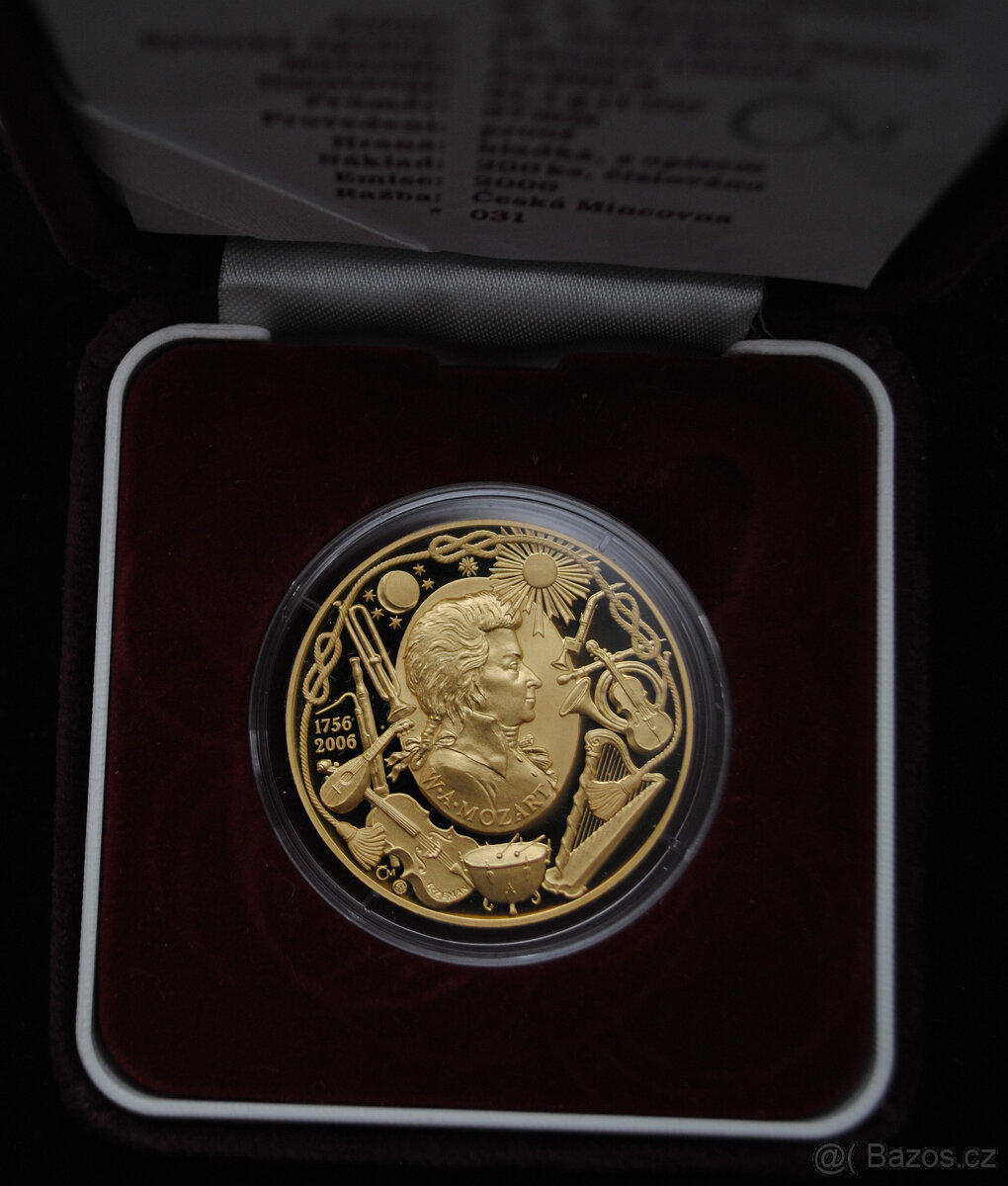 Zlato 1 OZ Au 999,9 - nízký náklad 200 ks číslováno - 6