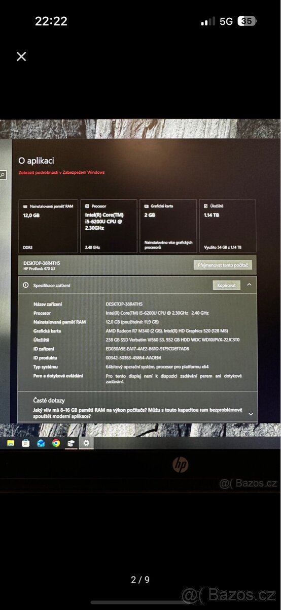 Hp probook 470 g3 intel i5 - 6