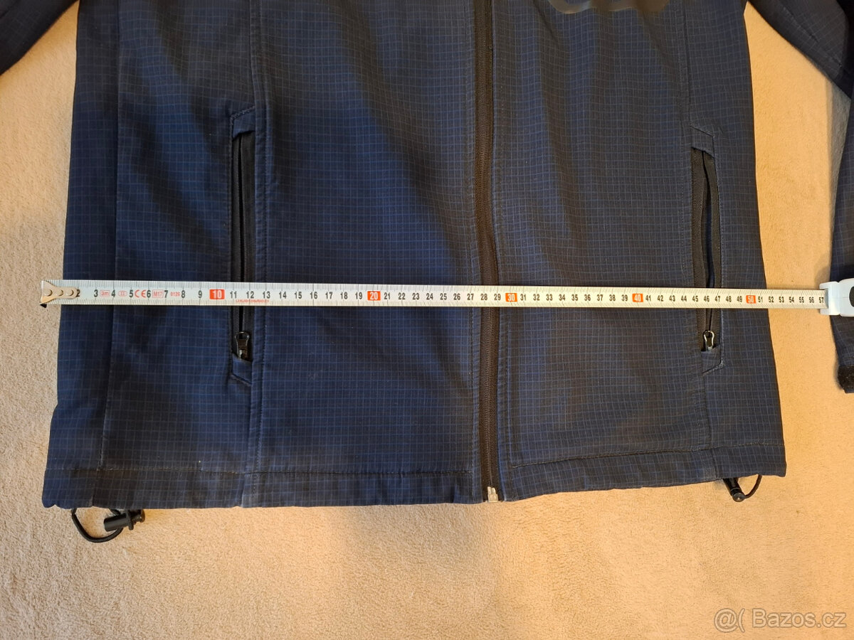 Bunda modrá s kapucí, podzimní, velikost S - 6