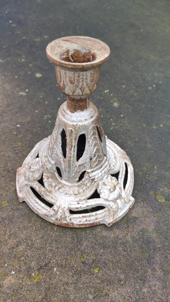 Starožitná bista + měděná forma na bábovku + svícen - 6