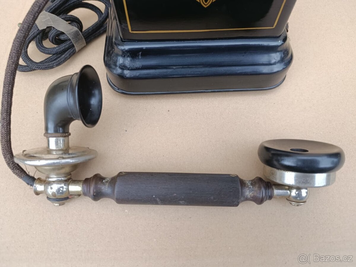 Velmi starý dánský telefon Jydsk, HEZKY ZACHOVALÝ - 6