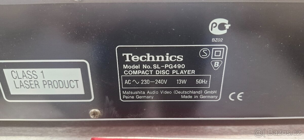 Technics COMPACT DISC PLAYER SL-PG490 - 6