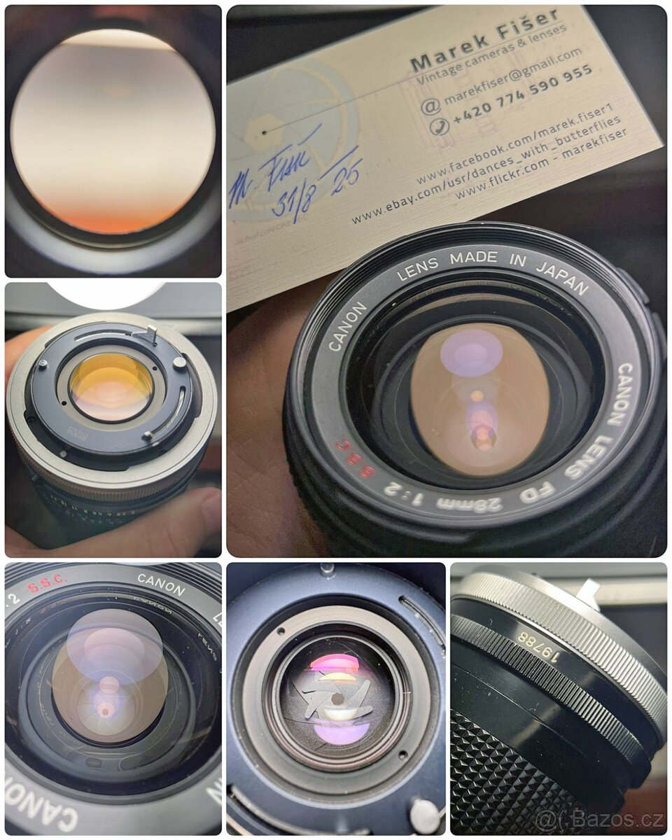 Canon FD 28mm f/2 SSC Lens pro kinofilm, digitál, videomod - 6