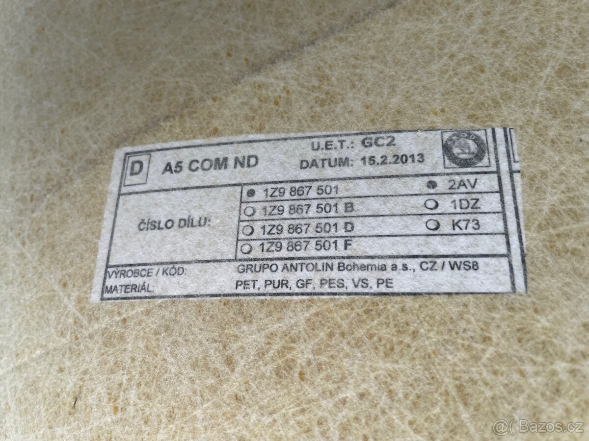 Stropnice Octavia 2 facelift combi / kombi Elegance - 6