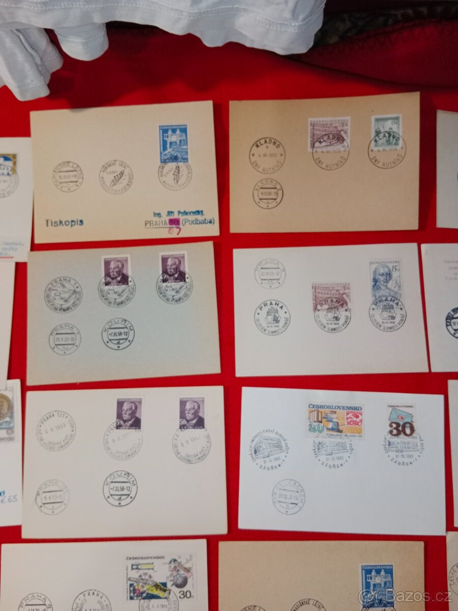 Známky, razítka atd. cca 1 000 ks - 6