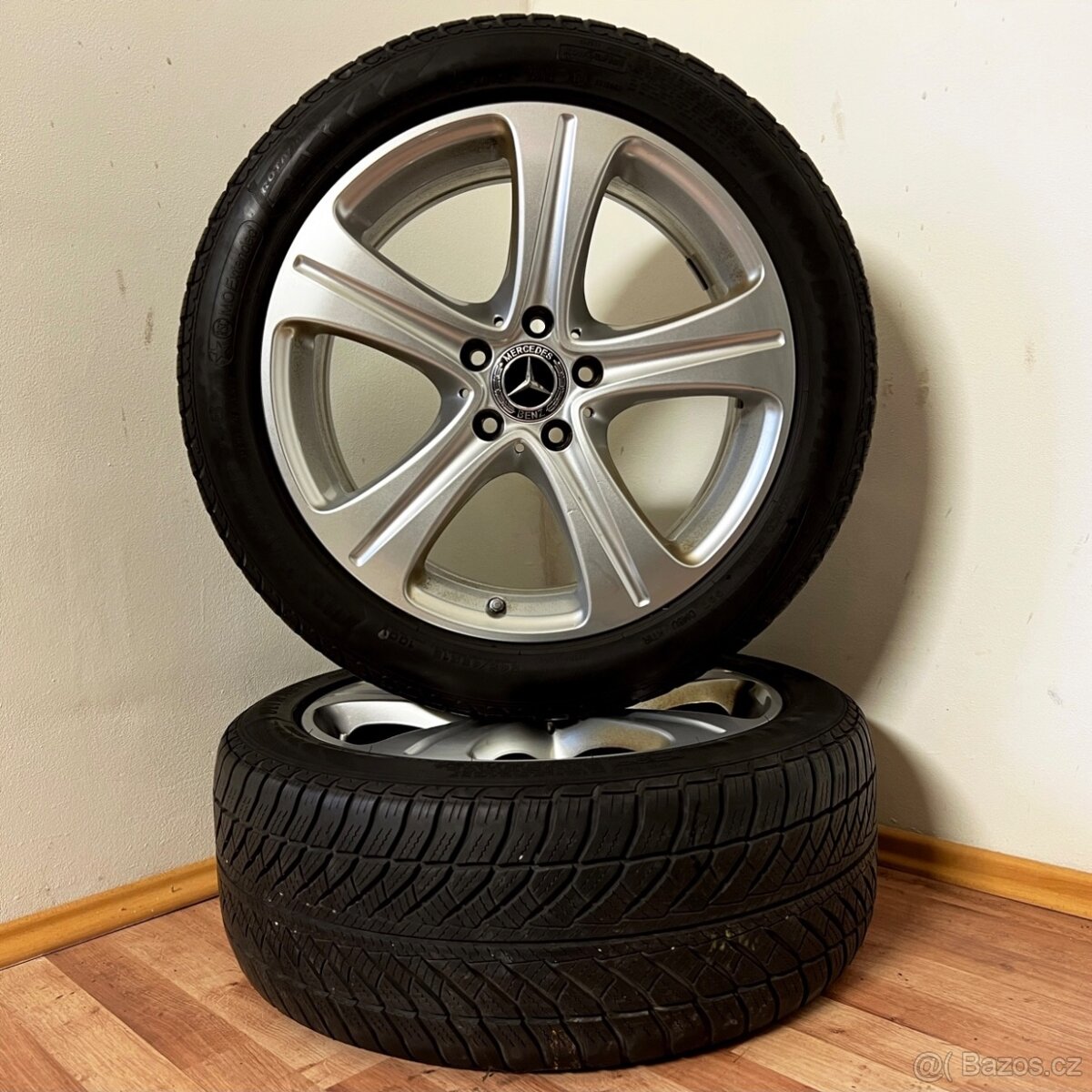 MERCEDES E W213 5x112 R18 ET43+ZIMNÍ 245/45R18 6mm - 6