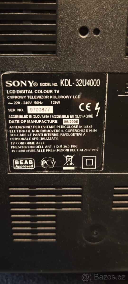 TV Sony KDL 32U4000 - 6
