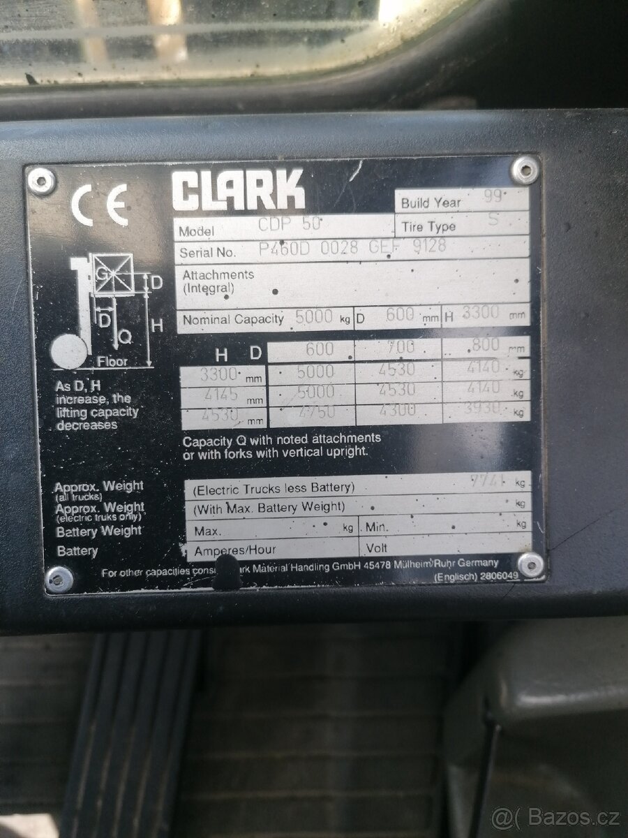 Prodám vzv CLARK 5 Tun . - 6