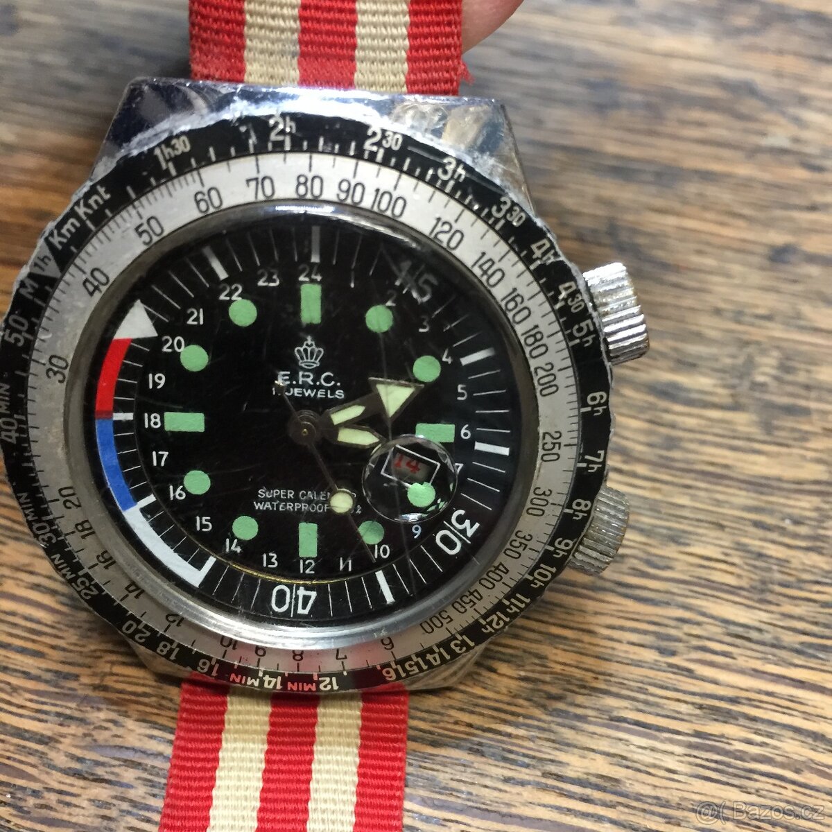 hodinky potápěčské cronograf E.R.C. Super Calender - 6