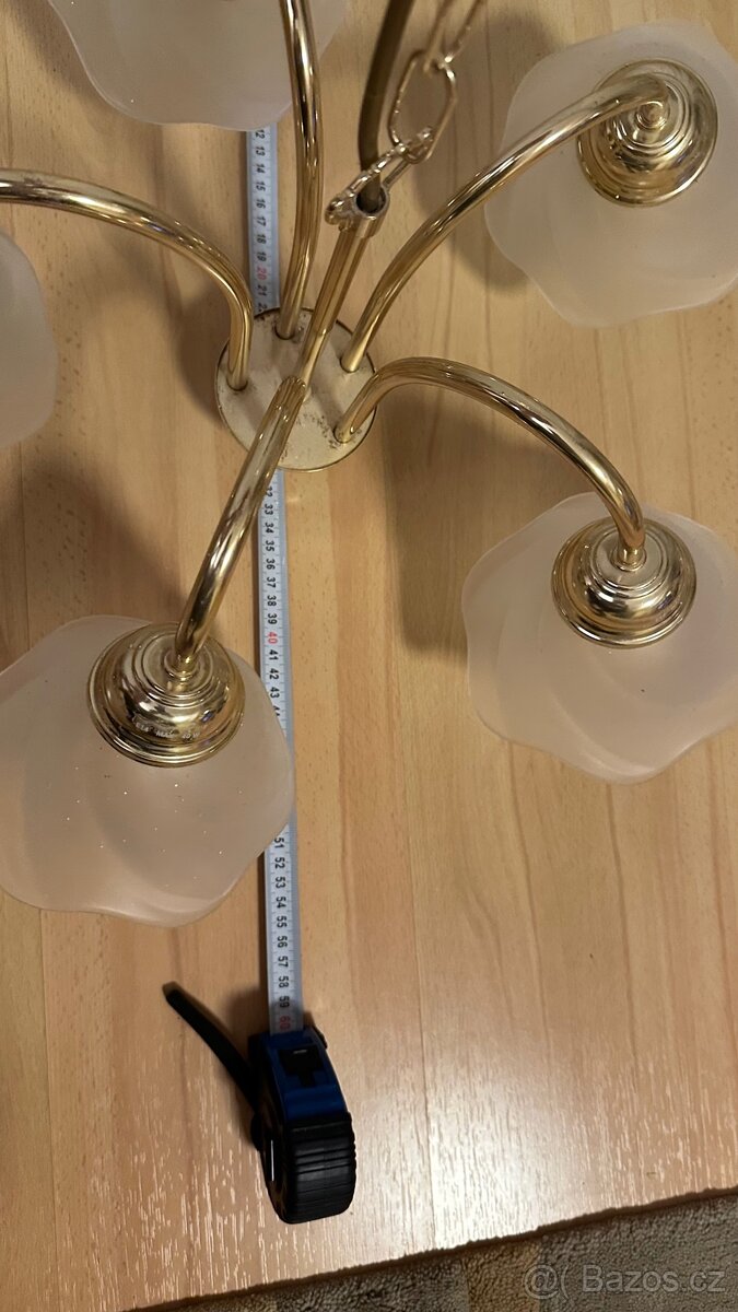 Lustr zlaty 5 ramen - 6