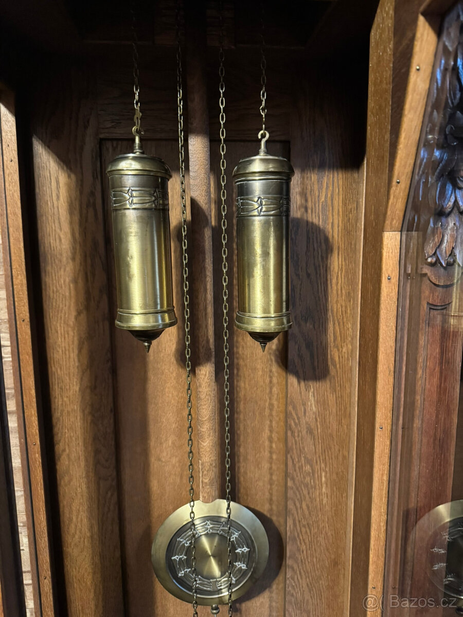 Mega velké dominantní podlahové hodiny z masivu. 1910. - 6