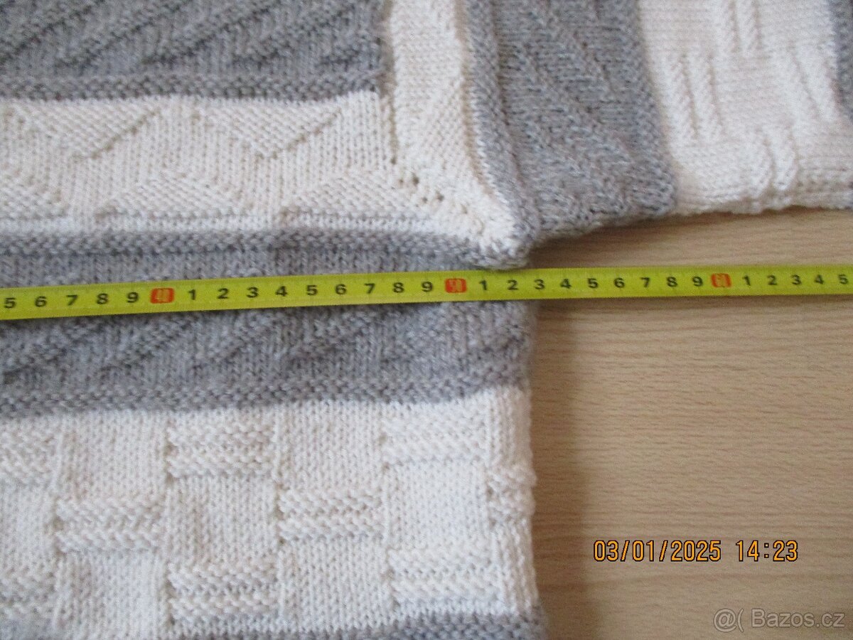 Pánský ručně pletený svetr M-L - 6