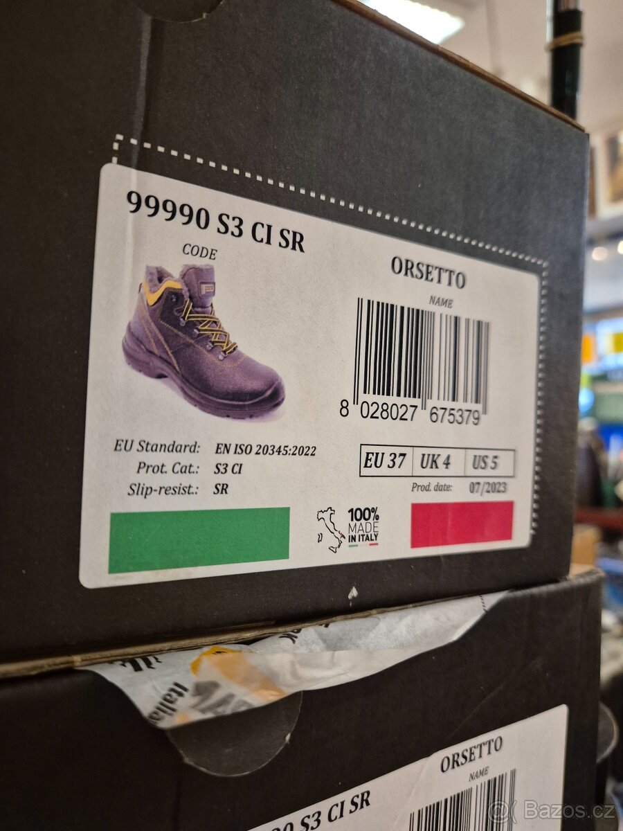 Bezpečnostní zateplená kotníková obuv s ocelovou tužinkou - 6