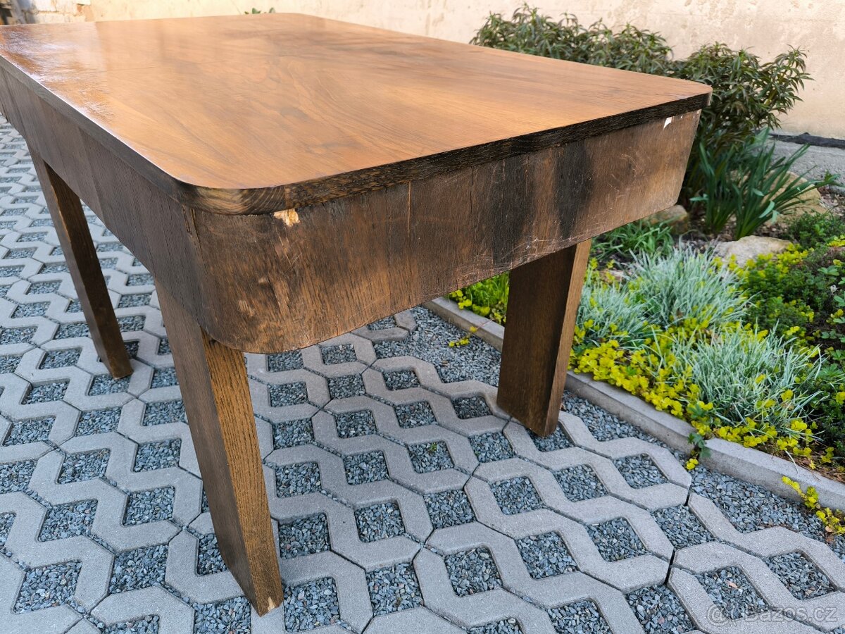 Starožitný Art Deco jídelní stůl - 30. léta - 6