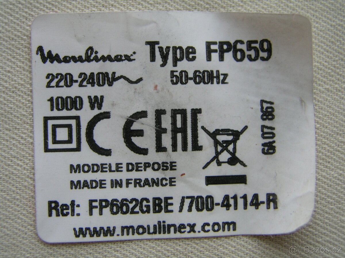 Odšťavňovač 350,- Kč na Robot MOULINEX Masterchef - 6