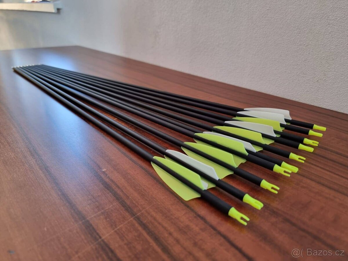 Prodám nové karbonové šípy do luku - 10ks (28Inch),Spine:500 - 6