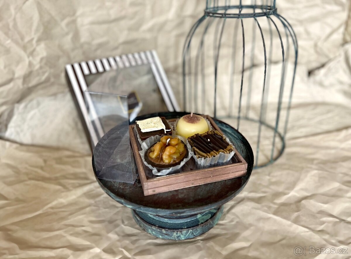 Dárková sada Svíčky Čokoládové Cupcakes (Dortíky) - 6