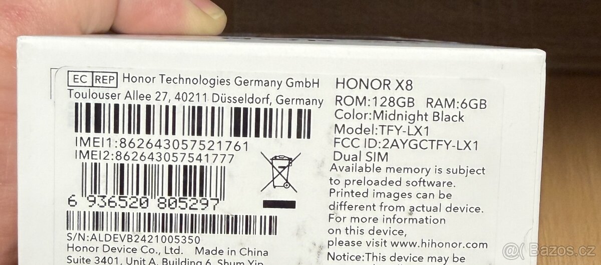 Honor X8, 6GB, 128GB, černý, použitý - 6