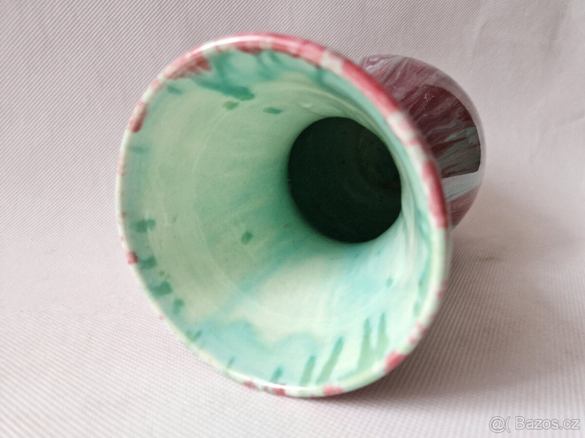 Stará keramická váza Horní Bříza Art Deco 22cm - 6