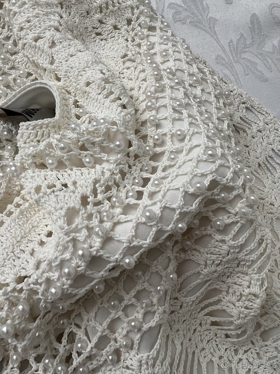 Morris - dáms. nové luxusní tílko s perličkami – XS/S? - 6