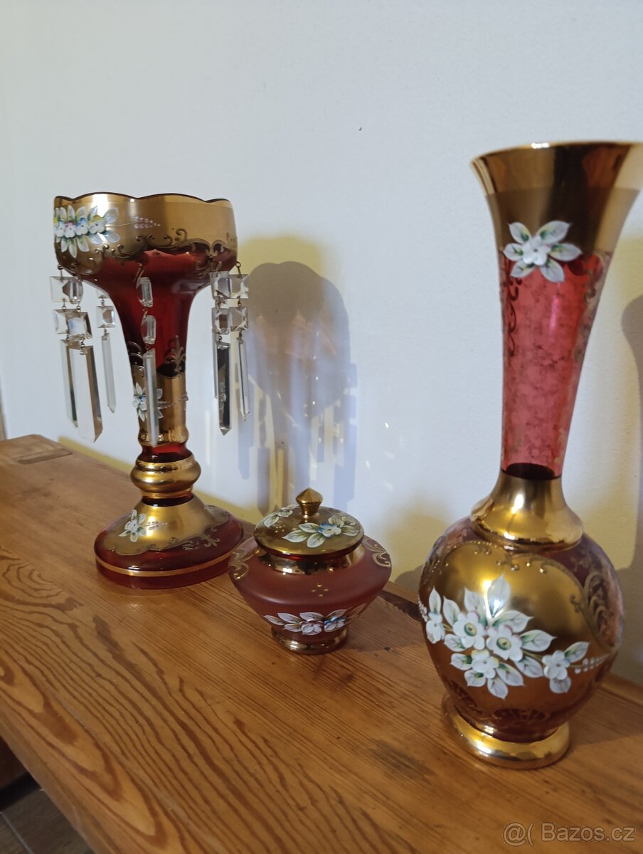 Novoborský porcelán - váza , cukřenka - 6