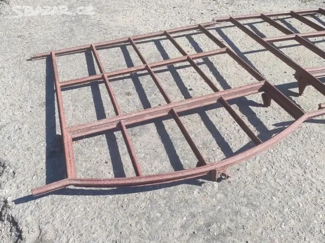 Staré železné okno, fabrické okno, 2 ks - 100x80cm - 6