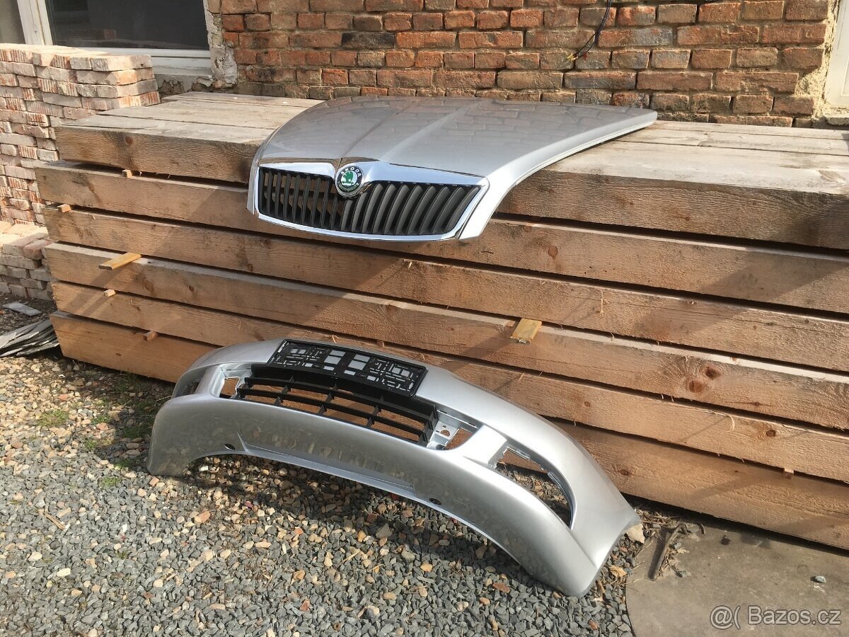 kapota nárazník Škoda Octavia 2, II,LA7W,stříbrná - 6
