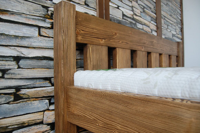 Drásaná postel Bruno 140x200 Antický dub - 6