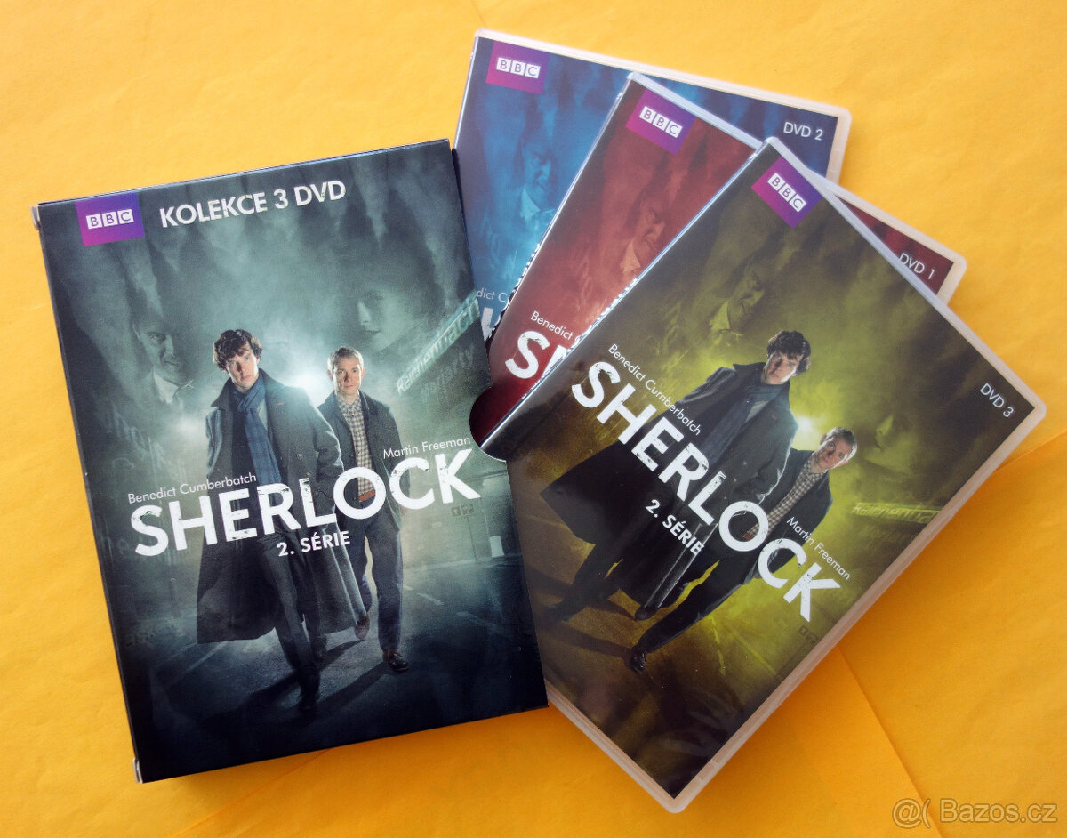 3 DVDset: Sherlock /2. série 2011/NEPOUŽITÉ,NEHRANÉ 100%stav - 6