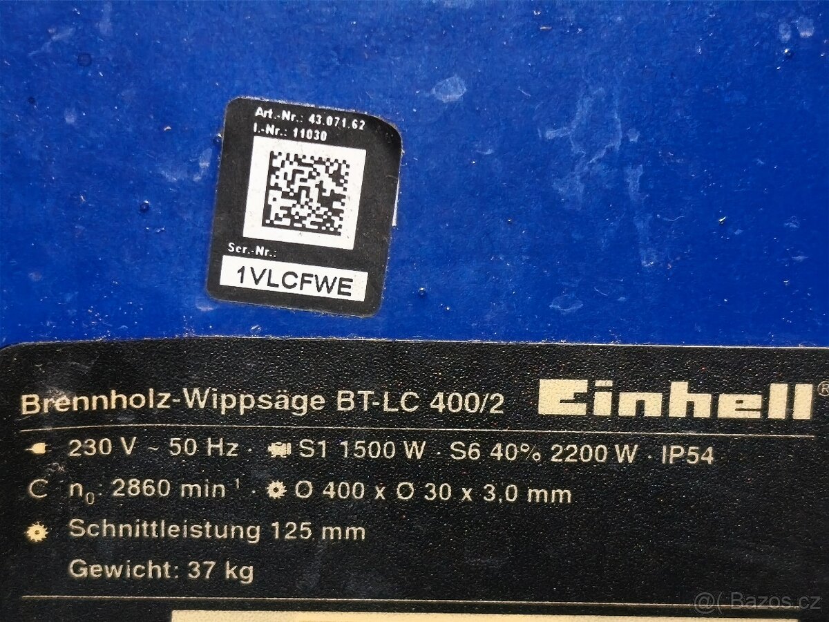 Prodám Kolébkovou pilu Einhell BT-LC 400. - 6