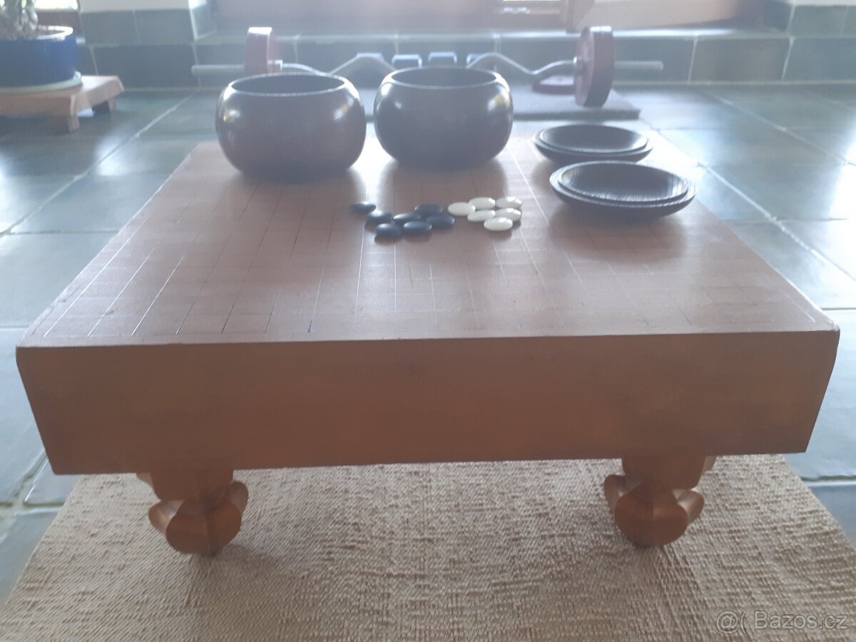 stará japonská dřevěná Go-Board - 6