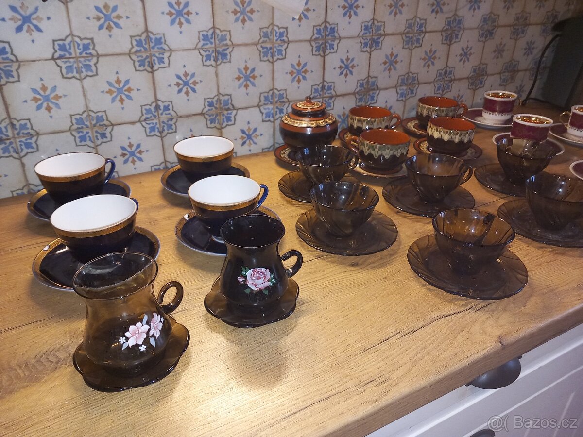 Retro čajový servis - mix druhů - 6