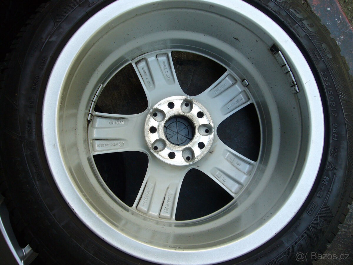 ZIMNÍ ALU KOLA orig.MERCEDES 17" 5x112 7" et-45,5,stř.-66, - 6