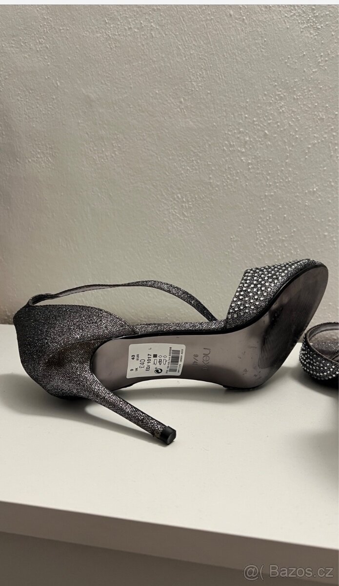 dámské třpytivé sandálky vel. 43 - 6