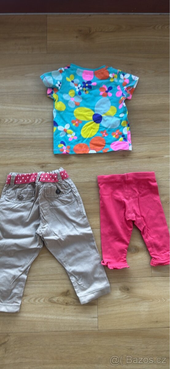 Kalhoty, tricko a 3/4 leginy Next, vel. 6-9 mesicu - 6