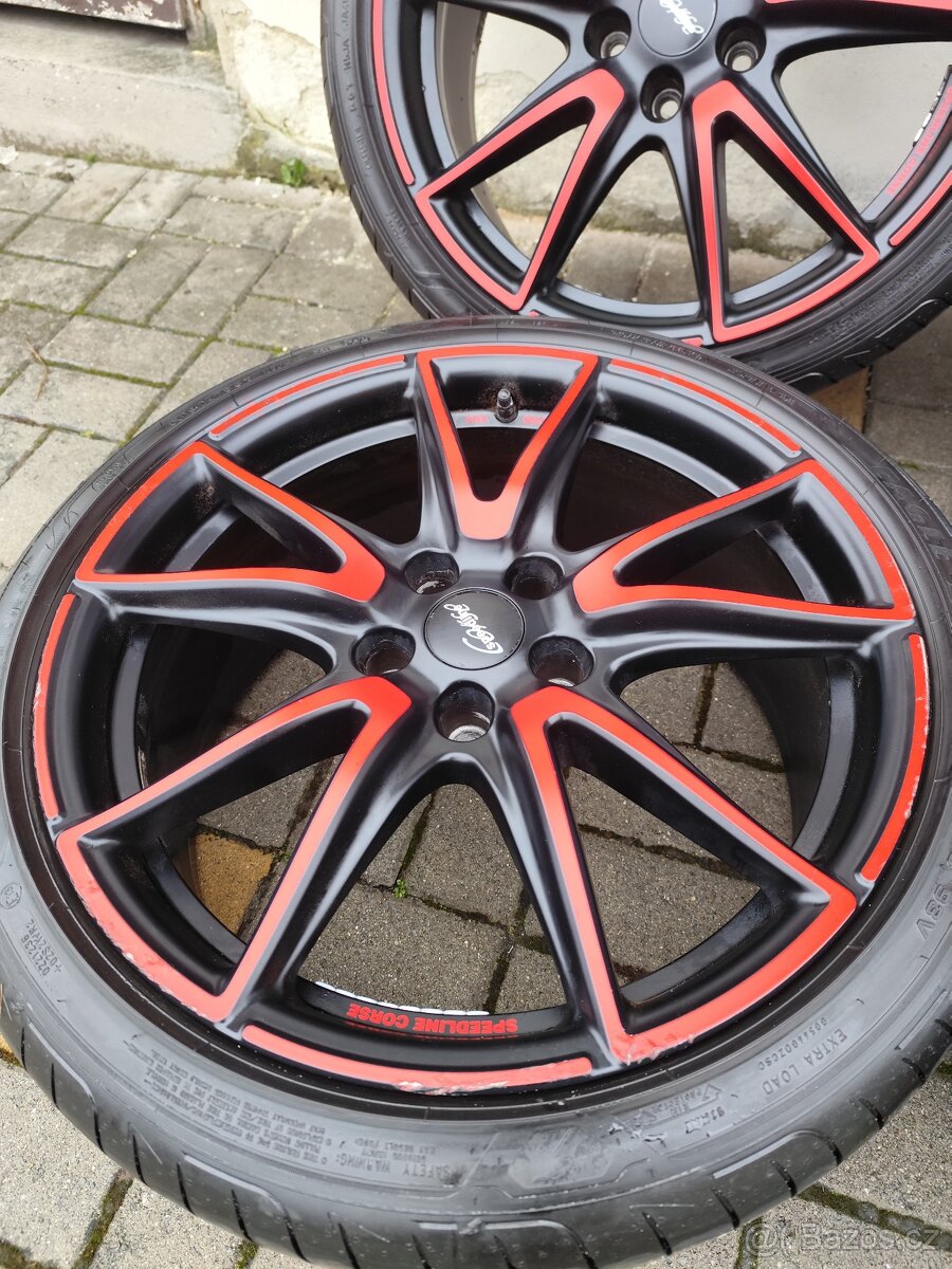 ALU 5x114.3 r19 RONAL + PNEU - PĚKNÁ SADA - 6