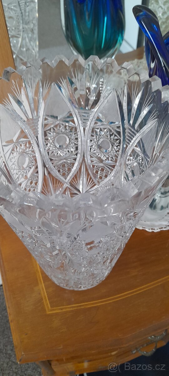 Broušená váza výška 30 cm - 6