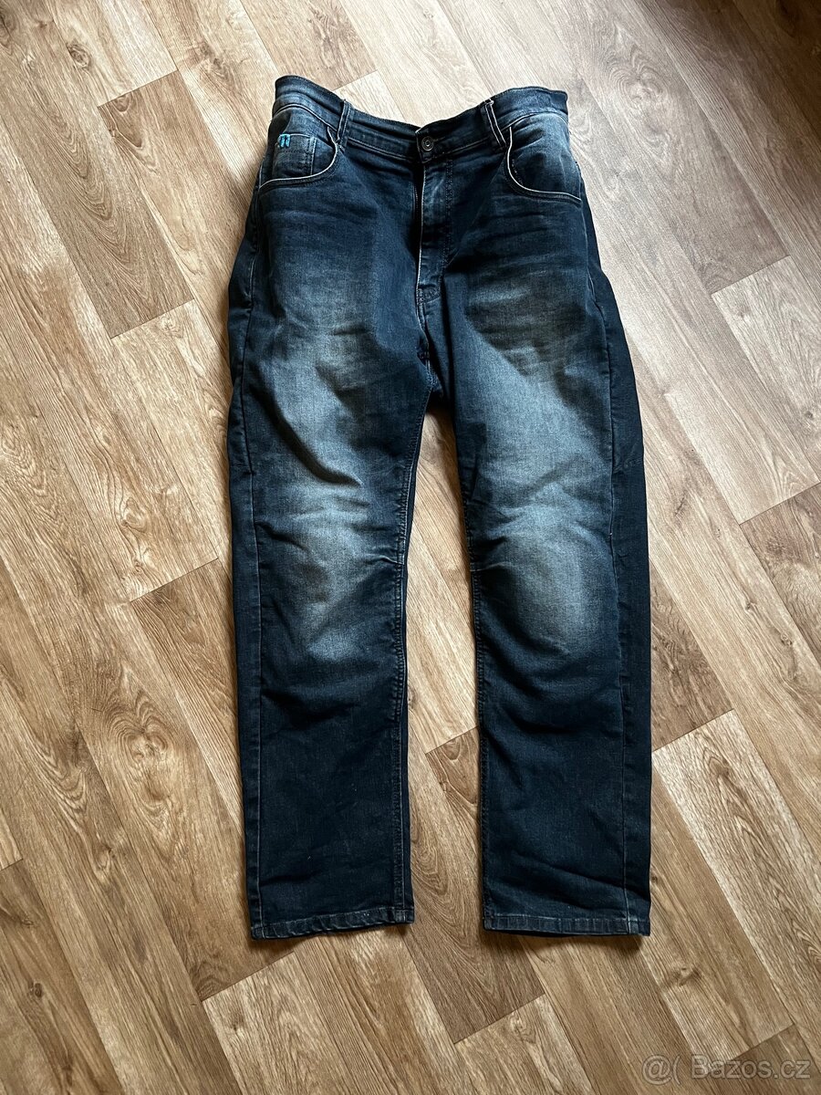 Motorkářské kalhoty - kevlarové džíny na motorku PMJ - 6