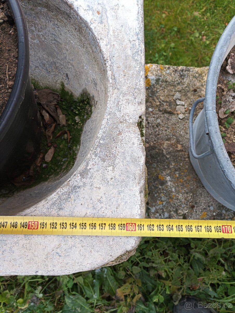 Betonové koryto, betonový květináč - 6
