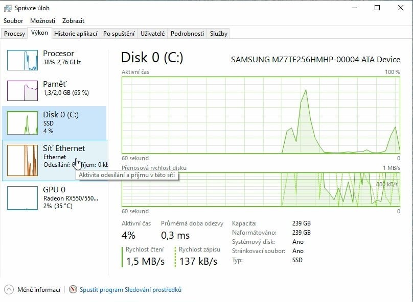 POČÍTAČ 2GB RAM, 240GB SSD, RX550 PENTIUM E6600 - 6