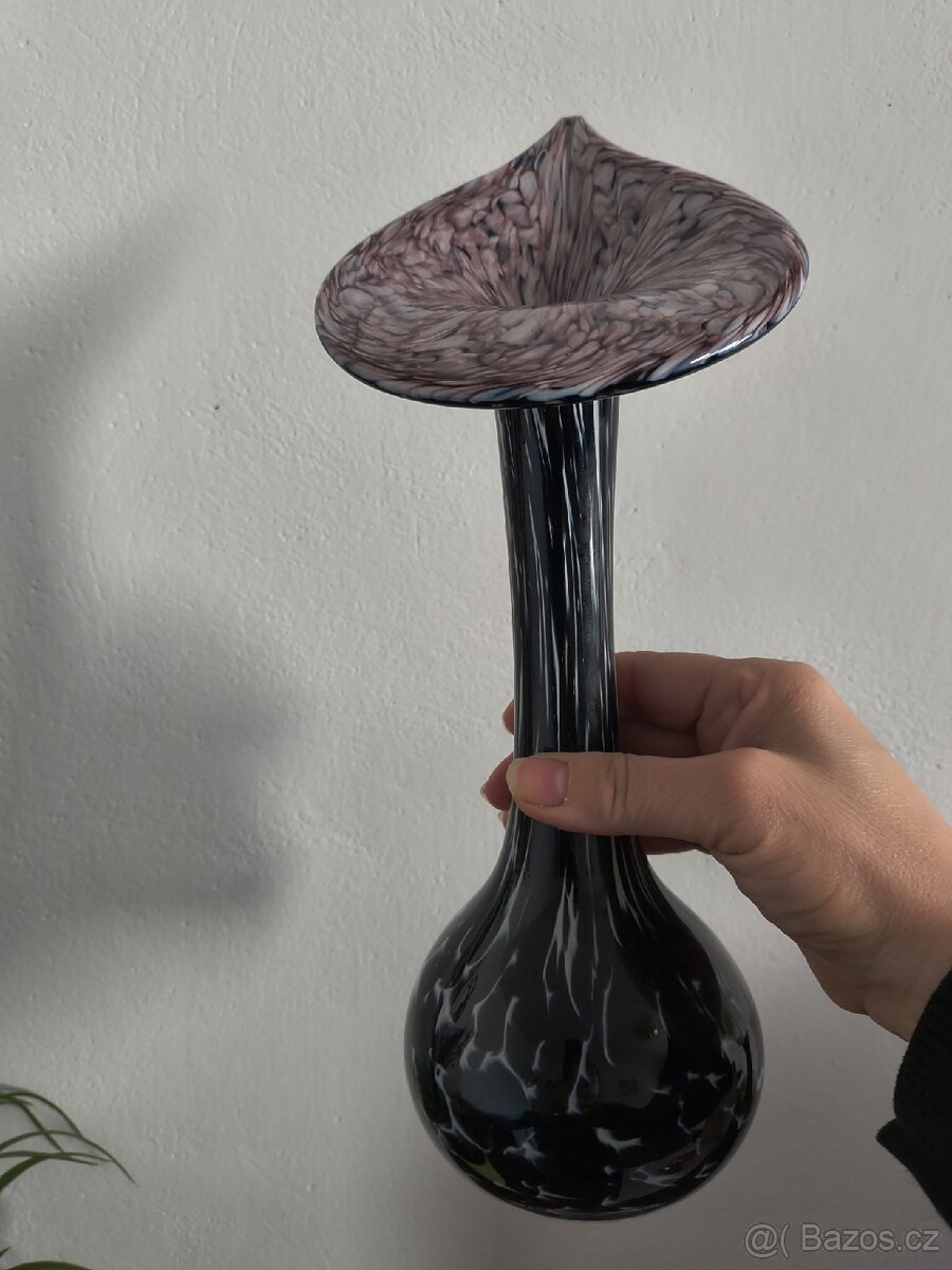 Vintage skleněná váza - 6
