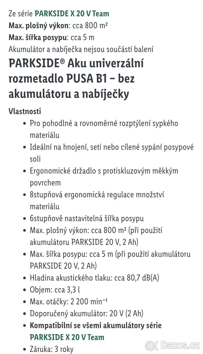 Aku rozmetadlo Parkside - 6