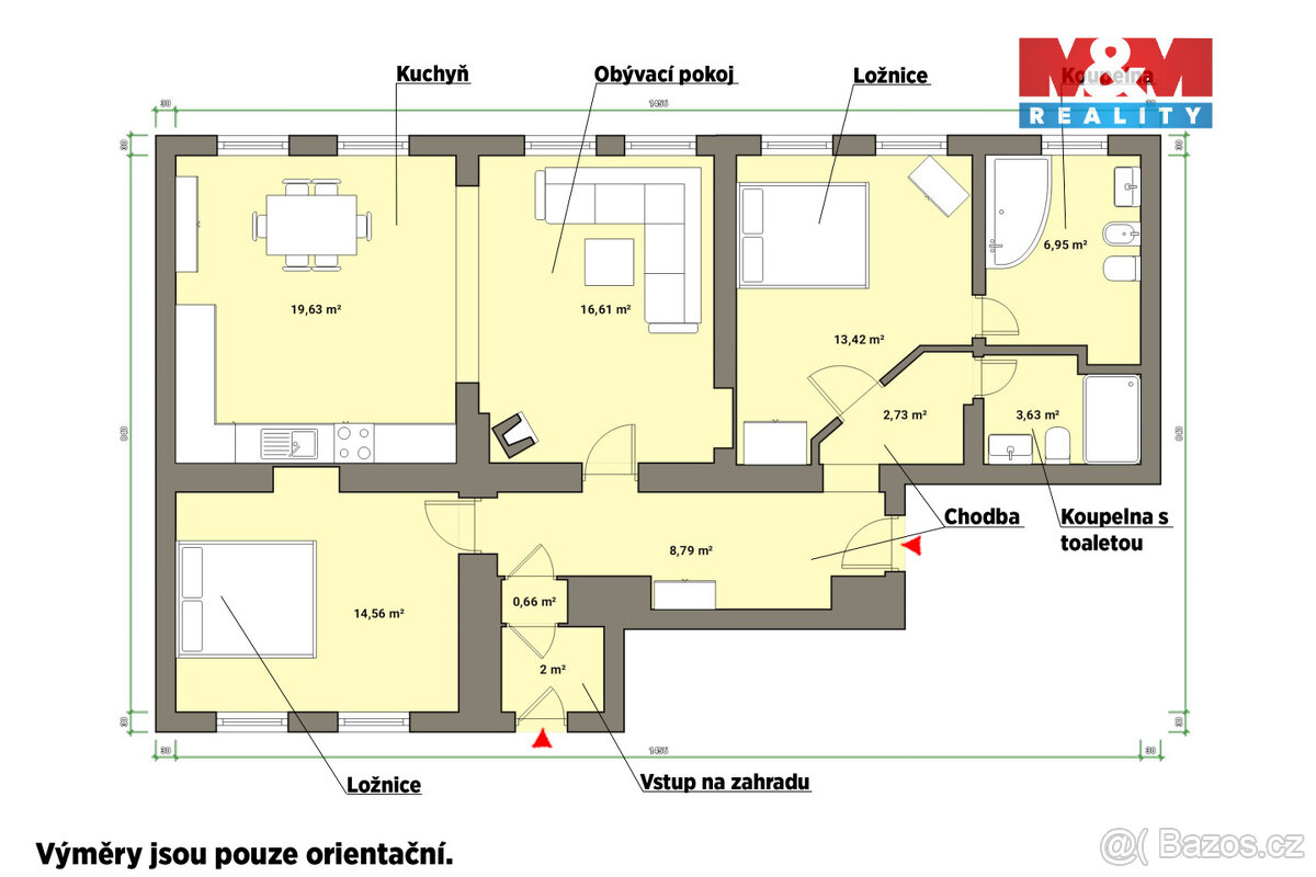 Pronájem bytu 3+1, 86 m², v M. Lázních, ul. Mladějovského - 6