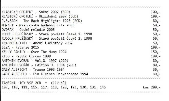 CD hudba, písničky, pohádky, vážná - 6