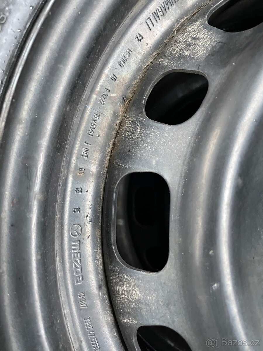 Plech disky 4x100 včetně letních pneu 195/65R15 - 6