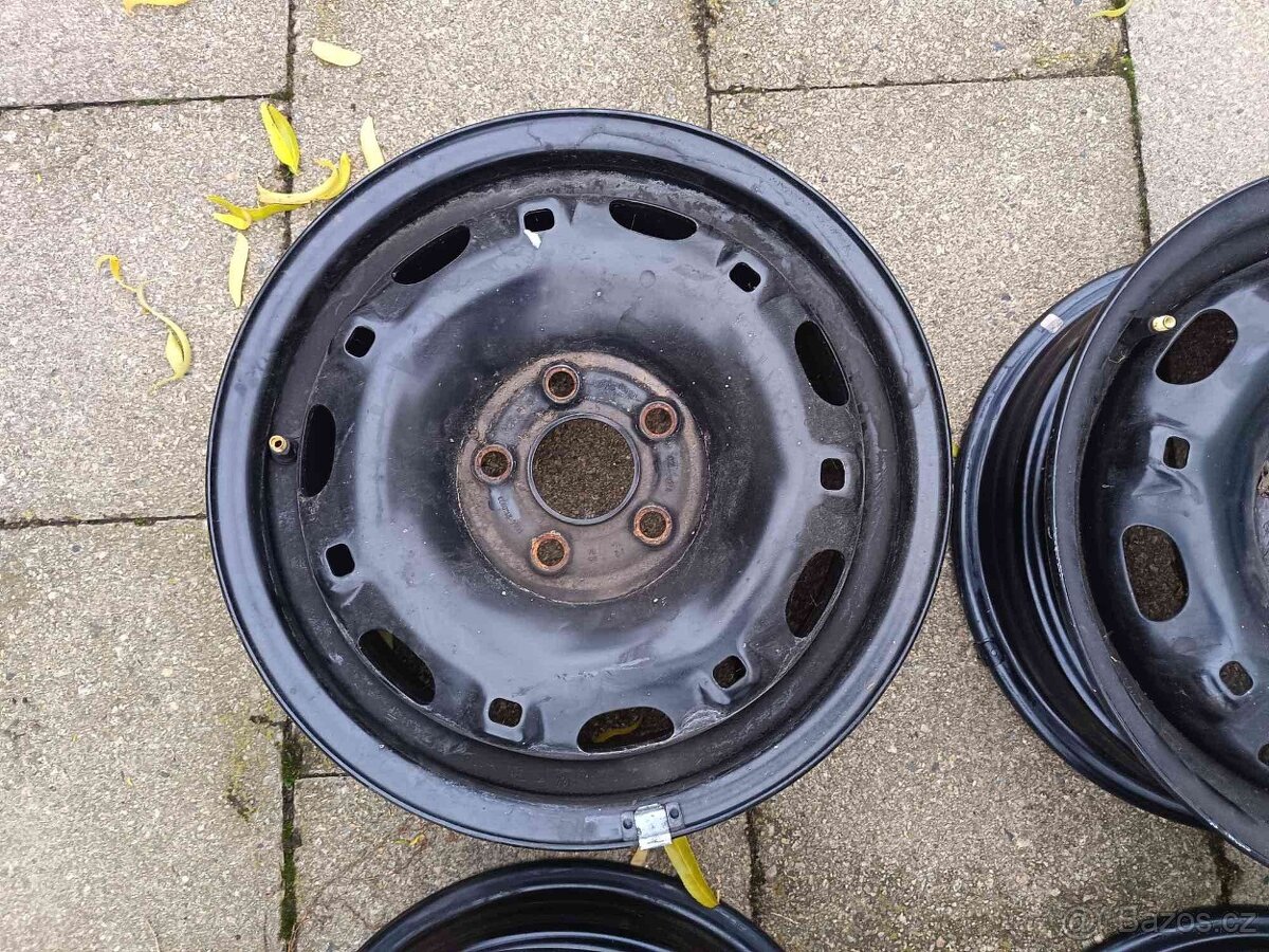 R14 disky plech 5x100, ET35, 5J....Nové - 6