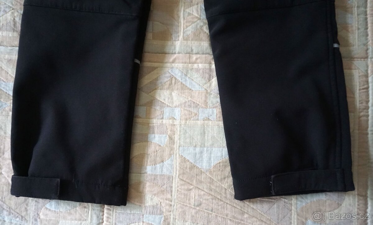 Dětské černé zateplené softshellové kalhoty v.110 - 6