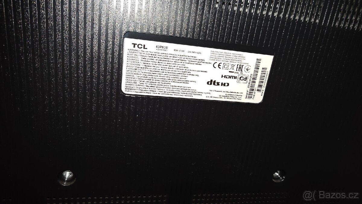 LED Televize TV - TCL 43" 43P638 - 6