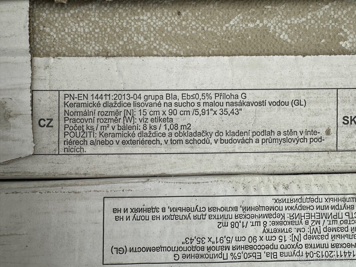 Dlažba dekor dřeva šedo-hnědá 15x90 cm - 6