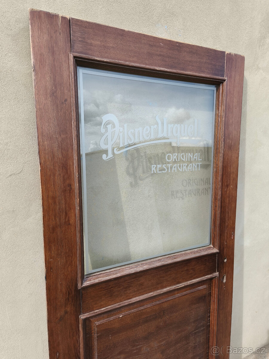 Dveře levé atypické, nejspíše 85, masiv - dub - 6